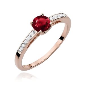 Pierścionek W0066 Granat 0,60ct różowe złoto