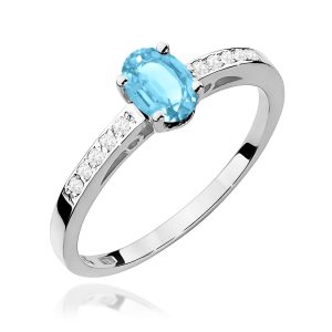 Pierścionek W0067 Topaz Swiss 0,50ct białe złoto