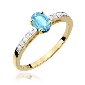Pierścionek W0067 Topaz Swiss 0,50ct żółte złoto