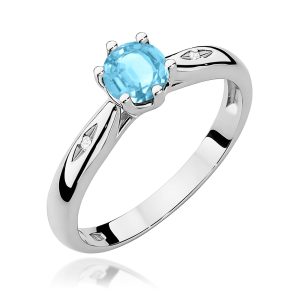 Pierścionek W0074 Topaz Swiss 0,50ct białe złoto
