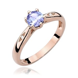 Pierścionek W0074 Tanzanit 0,50ct różowe złoto