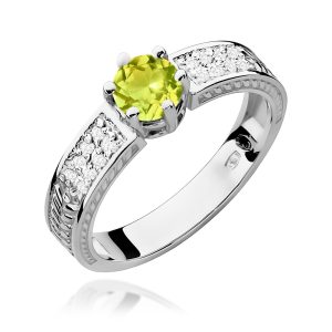 Pierścionek W0075 Oliwin 0,60ct białe złoto