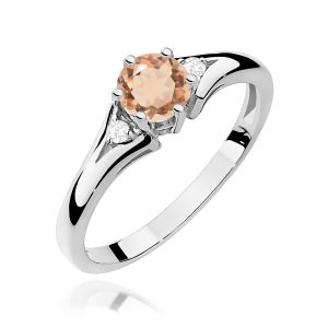 Pierścionek W0076 Morganit 0,40ct białe złoto