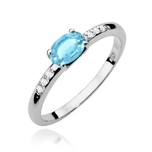Pierścionek W0077 Topaz Swiss 0,50ct białe złoto