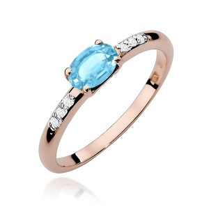 Pierścionek W0077 Topaz Swiss 0,50ct różowe złoto