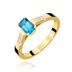 Pierścionek W0078 Topaz Swiss 0,65ct żółte złoto