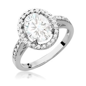 Pierścionek W0080 Diament Laboratoryjny 1,90ct białe złoto
