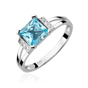 Pierścionek W0103 Topaz Swiss 1,40ct białe złoto