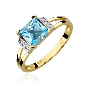 Pierścionek W0103 Topaz Swiss 1,40ct żółte złoto