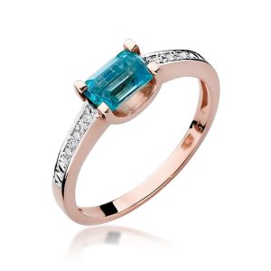 Pierścionek W0105 Topaz Swiss 0,65ct różowe złoto