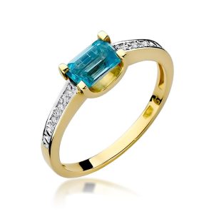 Pierścionek W0105 Topaz Swiss 0,65ct żółte złoto