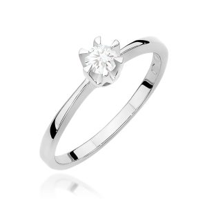 Pierścionek W0111 Diament 0,20ct białe złoto