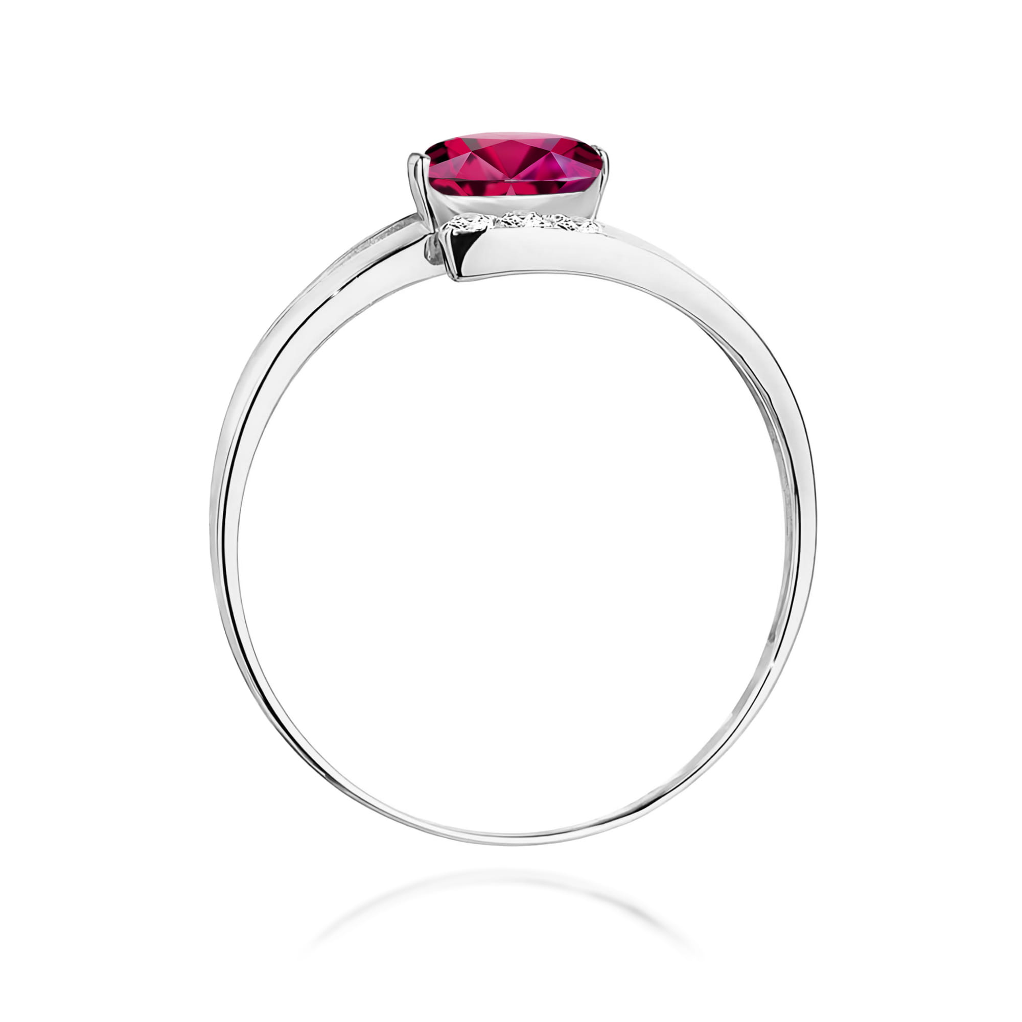 Pierścionek W0119 Rodolit 0,50ct białe złoto