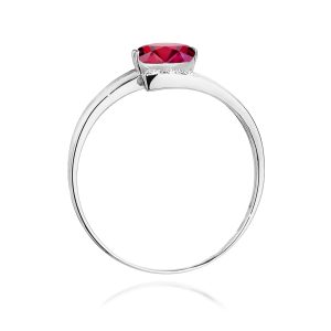 Pierścionek W0119 Rubin 0,60ct białe złoto