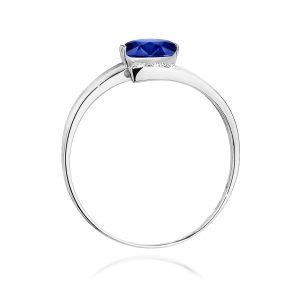 Pierścionek W0119 Szafir 0,70ct białe złoto