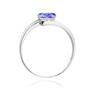 Pierścionek W0119 Tanzanit 0,40ct białe złoto