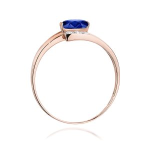 Pierścionek W0119 Szafir 0,70ct różowe złoto