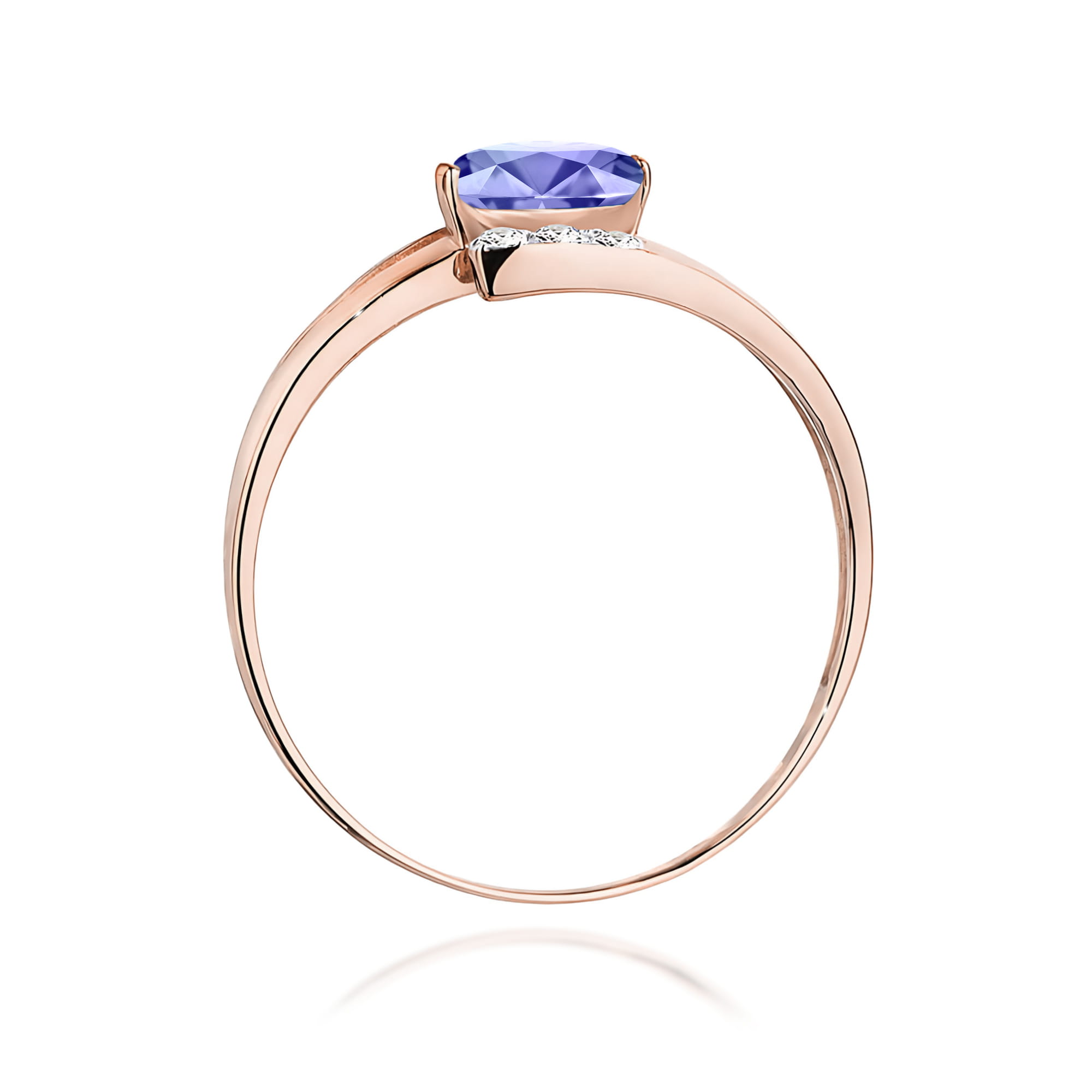 Pierścionek W0119 Tanzanit 0,40ct różowe złoto