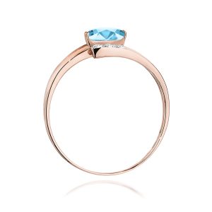 Pierścionek W0119 Topaz Swiss 0,50ct różowe złoto