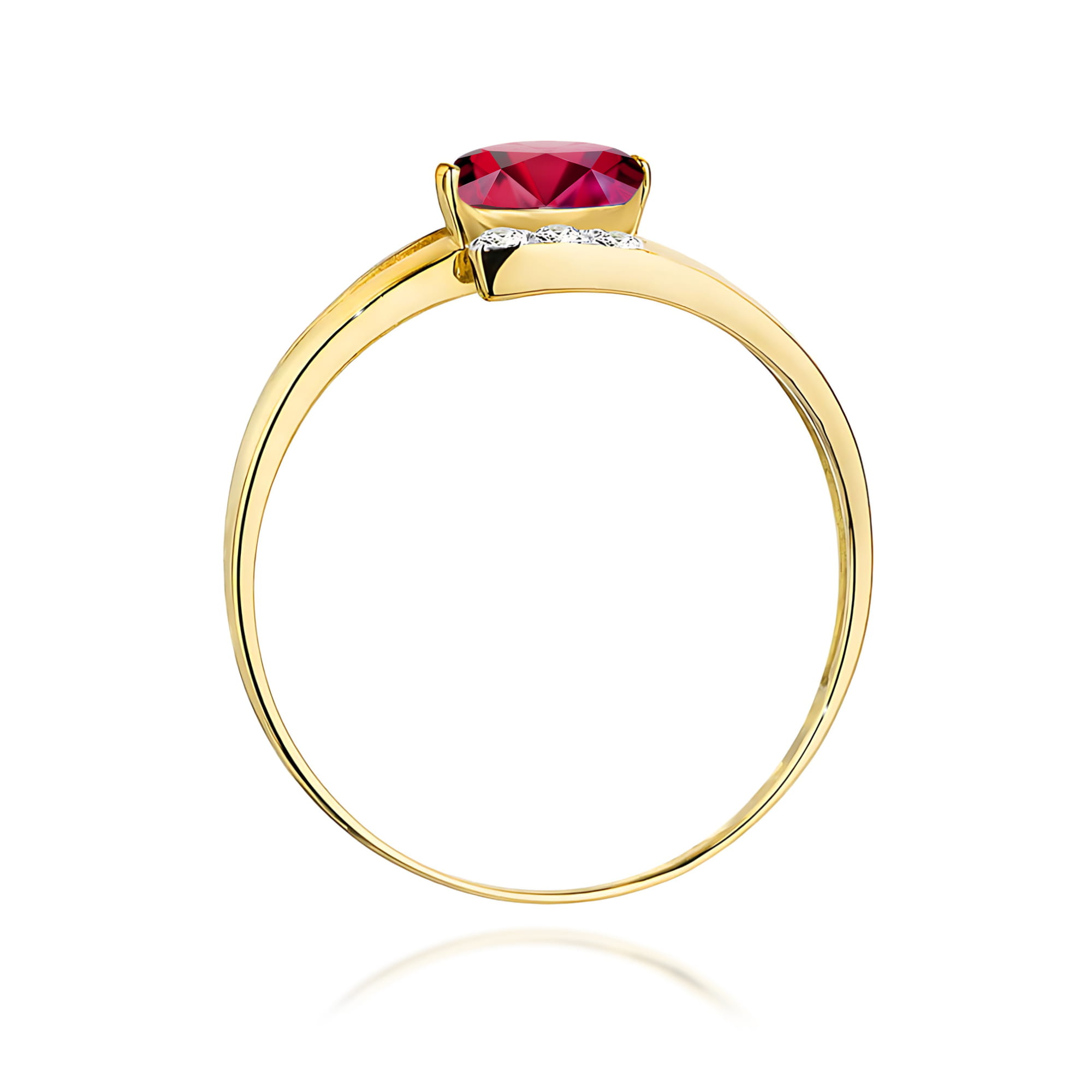 Pierścionek W0119 Rubin 0,60ct żółte złoto