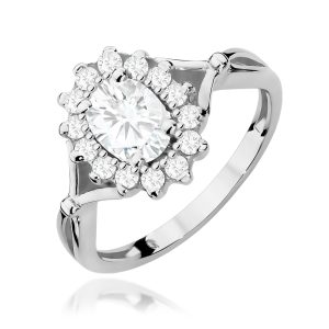 Pierścionek W0182 Diament Laboratoryjny 0,70ct białe złoto