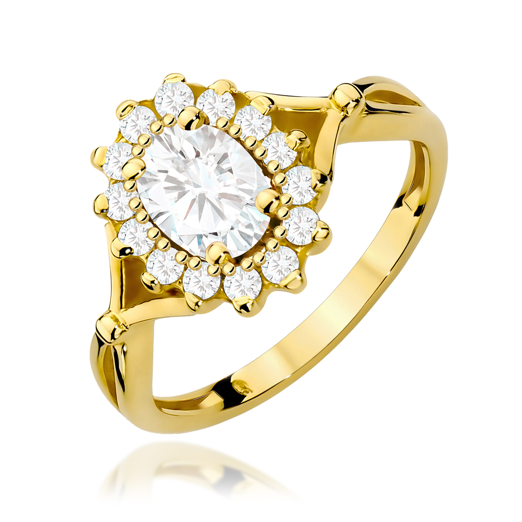 Pierścionek W0182 Diament Laboratoryjny 0,70ct żółte złoto