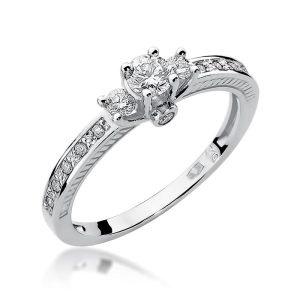 Pierścionek W0199 Diament 0,20ct białe złoto