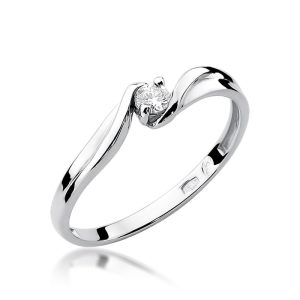 Pierścionek W0211 Diament 0,08ct białe złoto