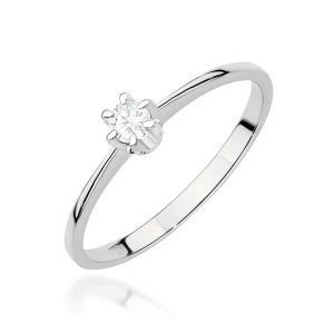 Pierścionek W0220 Diament 0,10ct białe złoto
