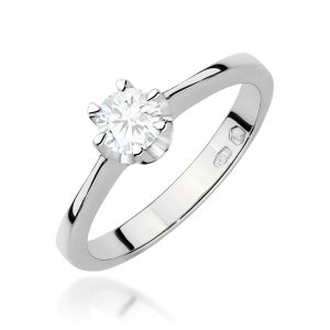 Pierścionek W0220B Diament Laboratoryjny 0,30ct białe złoto