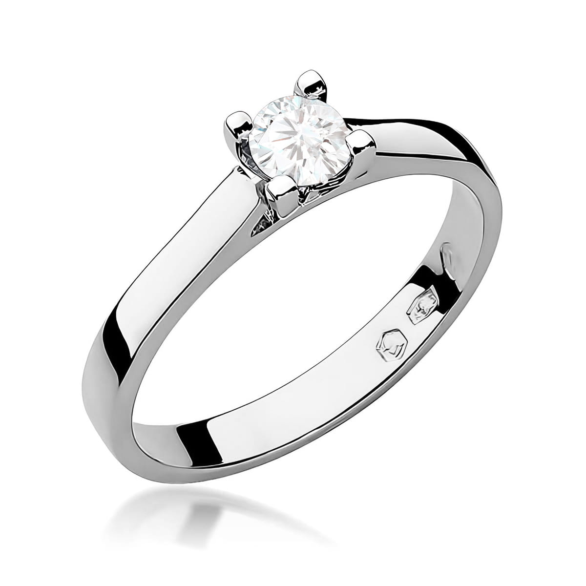 Pierścionek W0221B Diament 0,20ct białe złoto