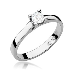 Pierścionek W0221B Diament 0,25ct białe złoto