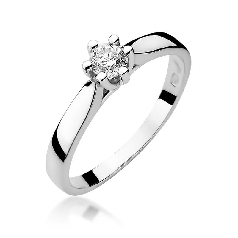 Pierścionek W0222B Diament 0,20ct białe złoto