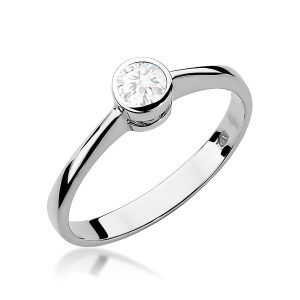 Pierścionek W0224B Diament 0,25ct białe złoto