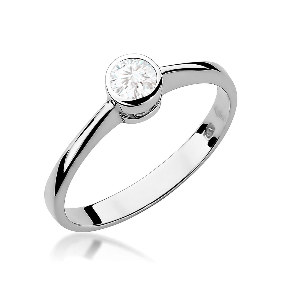 Pierścionek W0224B Diament 0,25ct białe złoto