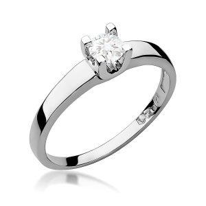 Pierścionek W0225B Diament 0,30ct białe złoto