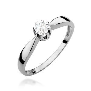 Pierścionek W0228 Diament 0,20ct białe złoto