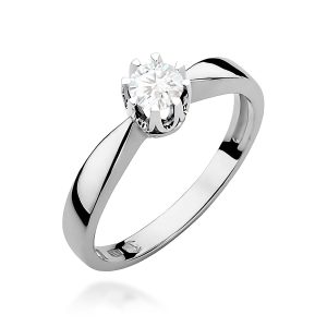 Pierścionek W0228 Diament 0,25ct białe złoto