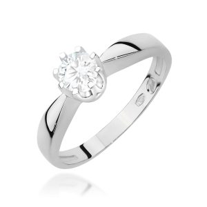 Pierścionek W0228 Diament 0,30ct białe złoto