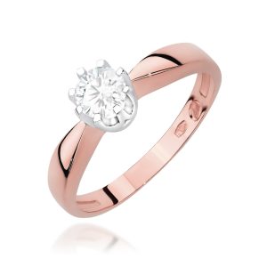 Pierścionek W0228 Diament 0,30ct różowe złoto