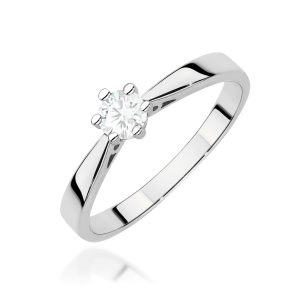 Pierścionek W0229B Diament 0,30ct białe złoto