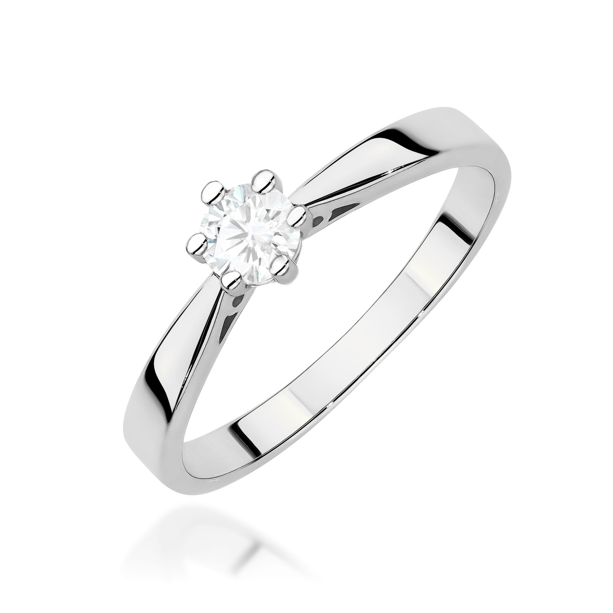 Pierścionek W0229B Diament Laboratoryjny 0,30ct białe złoto