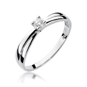 Pierścionek W0230 Diament 0,10ct białe złoto