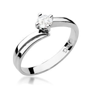 Pierścionek W0231B Diament 0,25ct białe złoto