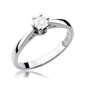 Pierścionek W0234 Diament Laboratoryjny 0,30ct białe złoto