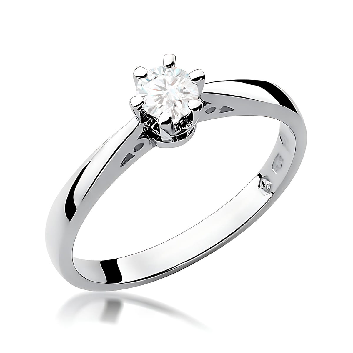Pierścionek W0234 Diament Laboratoryjny 0,30ct białe złoto