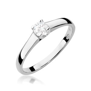 Pierścionek W0239 Diament 0,20ct białe złoto