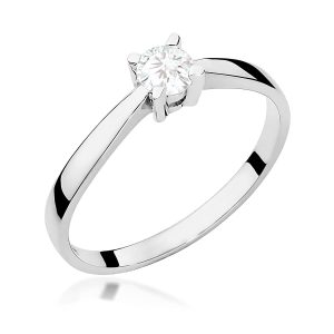 Pierścionek W0242 Diament 0,20ct białe złoto