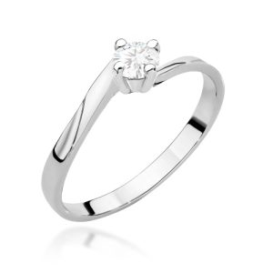 Pierścionek W0243 Diament 0,20ct białe złoto