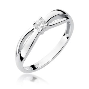 Pierścionek W0248 Diament 0,10ct białe złoto